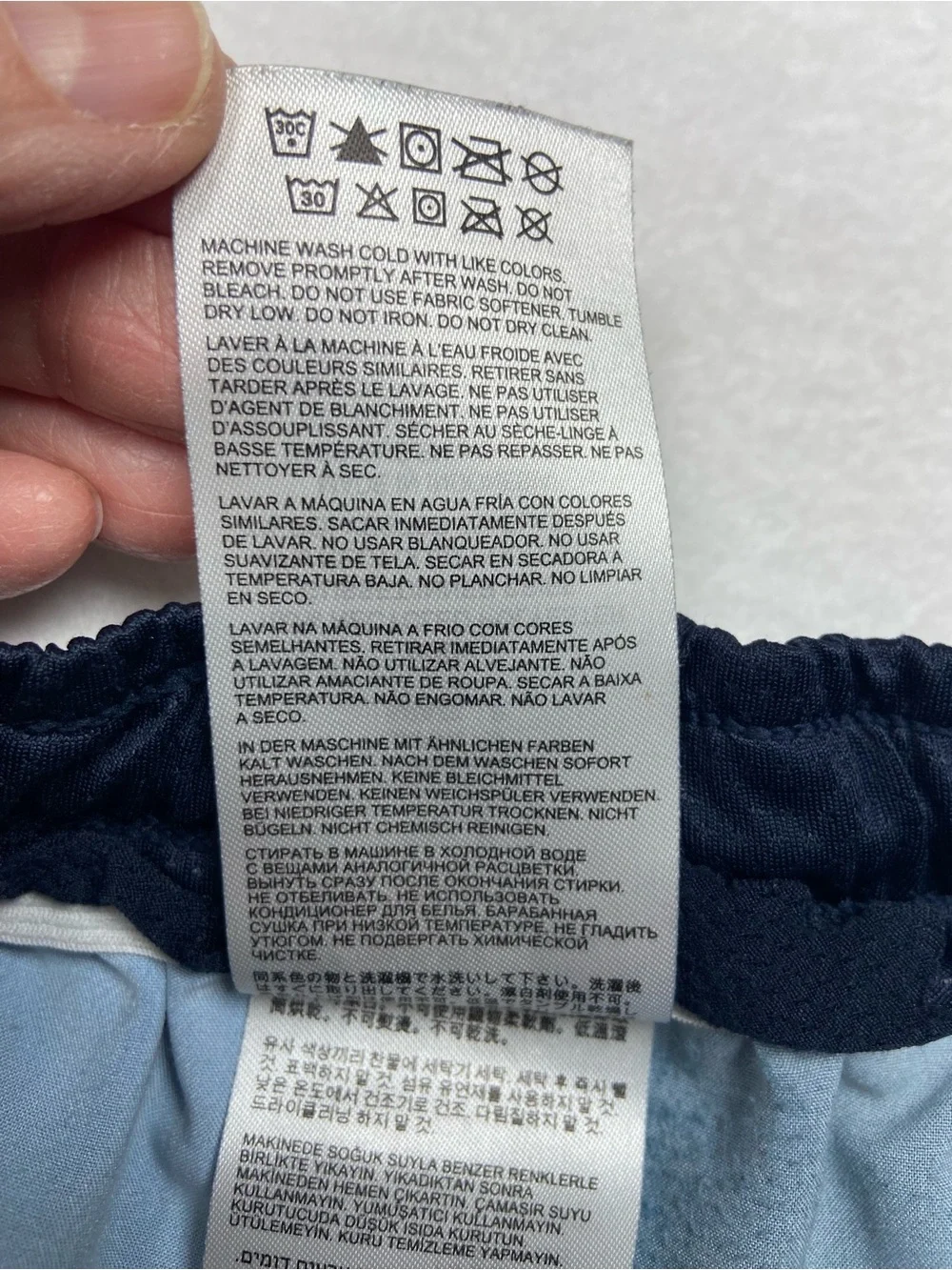 New Balance Men’s Navy and Light Blue Athletic Running Shorts, Size Small
